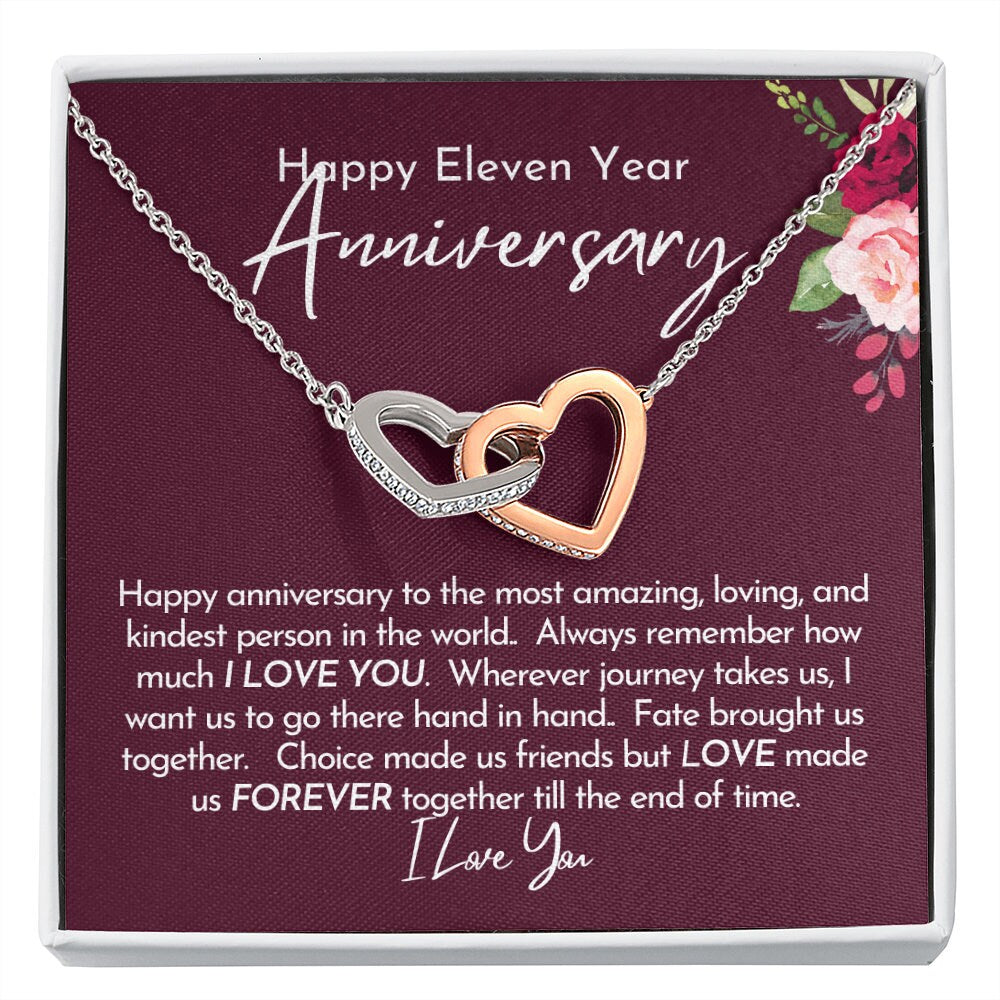 Anavia Happy Anniversary Gift Necklace,Wedding Anniversary Gift for Wife,Express  Love Card Jewelry Gift-[Rose Gold Mini Crystal Heart, Bright Blue Gift  Card] - Walmart.com